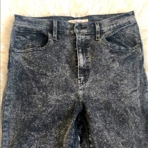 Levi’s Mile High Super Skinny Black Acid Wash
